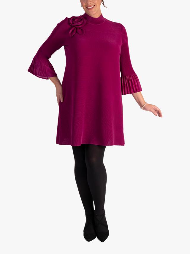 

Платье с цветочной аппликацией chesca, цвет Fuchsia