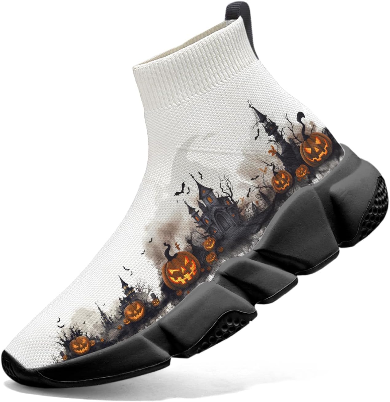 

Кроссовки Hetios для мужчин слипоны - Хэллоуин, вязаные, дышащие, спортивные, для тренажерного зала, повседневные, легкие, теннисные, Halloween Special Edition 25