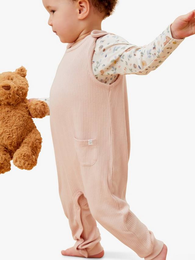 

Детский комбинезон в рубчик MORI, цвет Blush