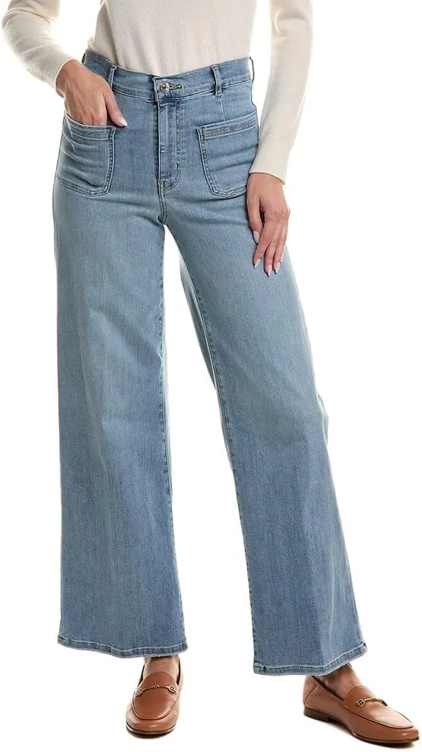 

FRAME Women's Le Slim Palazzo Bardot Pocket Jeans