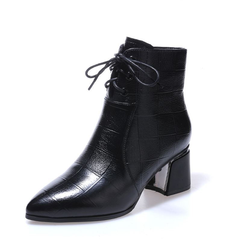 Ботильоны женские 5 см Devanro, Black