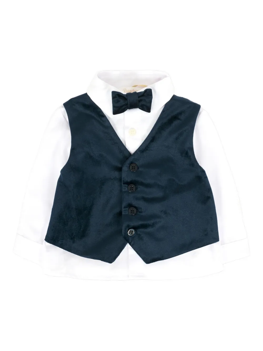 

Рубашка с длинными рукавами и бантом Patachou, синий