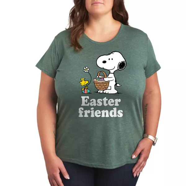 

Футболка с принтом "Пасхальные друзья" Snoopy и Woodstock с арахисом Licensed Character, зеленый