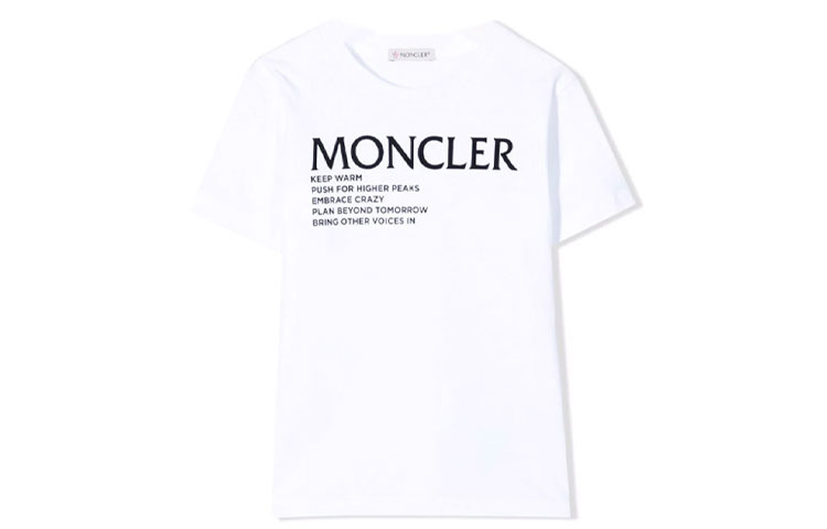 

Детская футболка Moncler, белая
