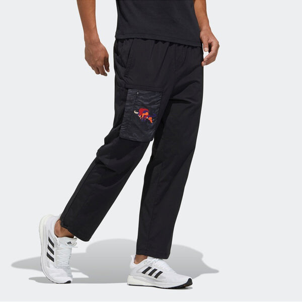 Спортивные штаны adidas CNY Men's Woven Workwear Sweatpants Black, черный — фото 4