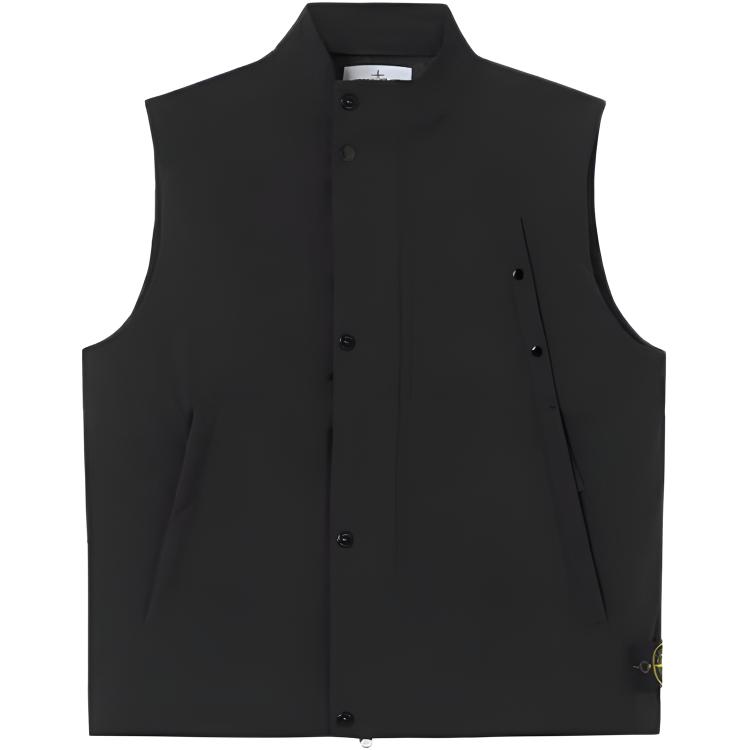 

STONE ISLAND Жилет с нашивкой компас, Black