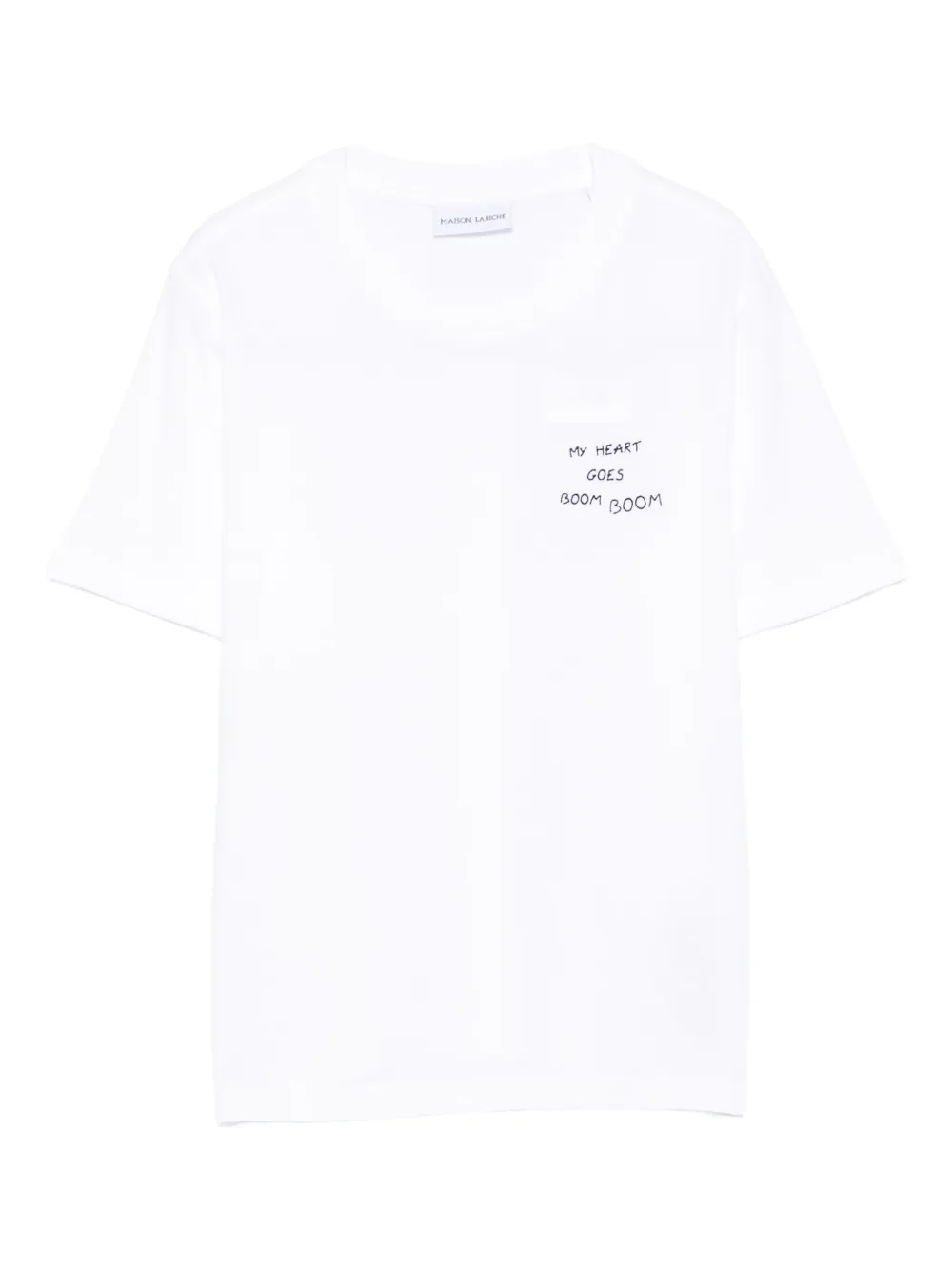 

Вышитая хлопковая футболка Maison Labiche, белый