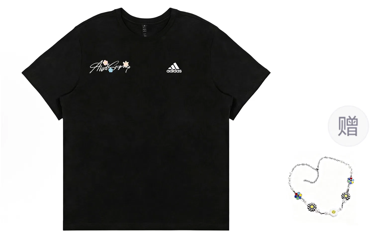 Футболка MUST HAVES с принтом Adidas черная — фото 3