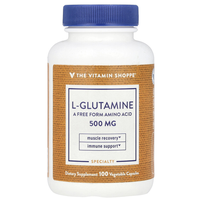 

The Vitamin Shoppe, L-глютамин, 500 мг, 100 растительных капсул