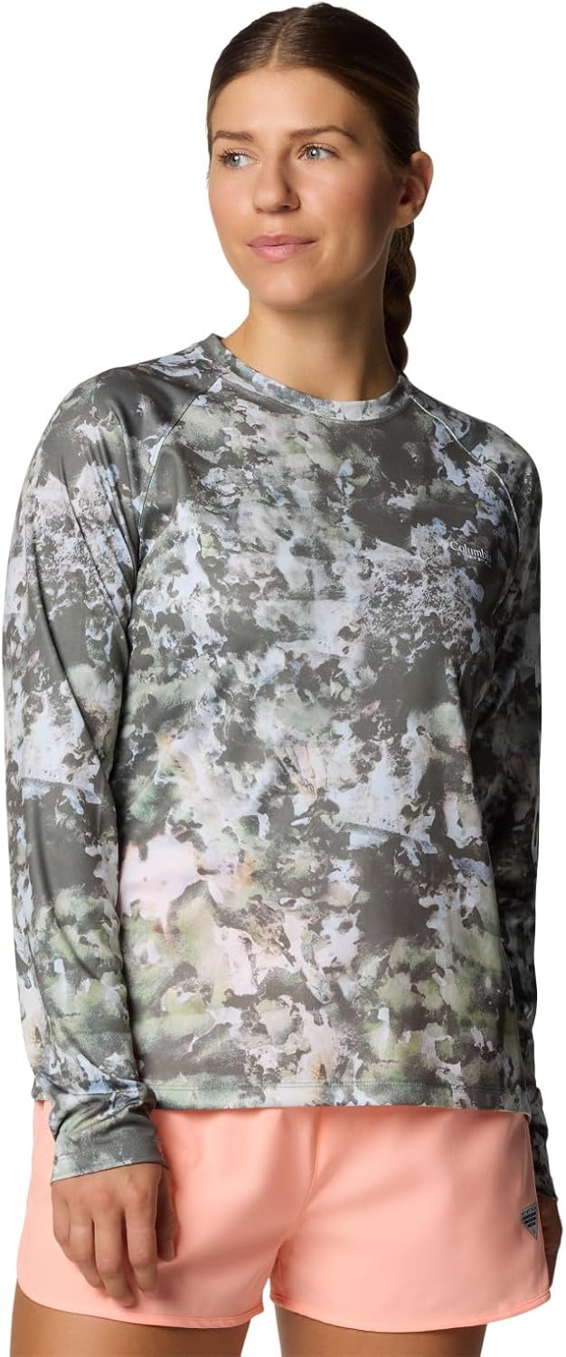 

Columbia женская футболка Super Tidal с длинным рукавом, Cypress Seamoss