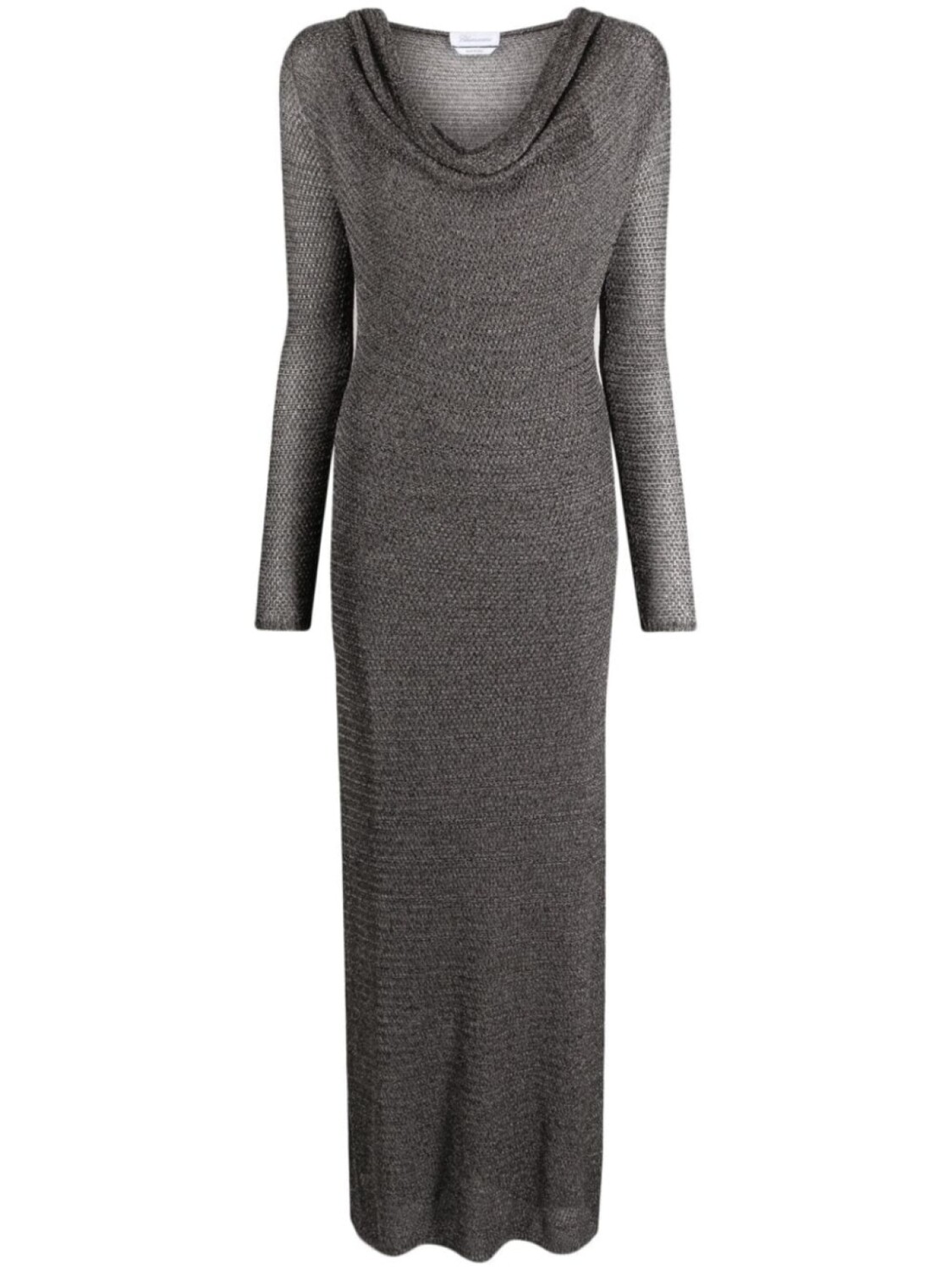 

Blumarine платье макси с драпировкой, серебристый