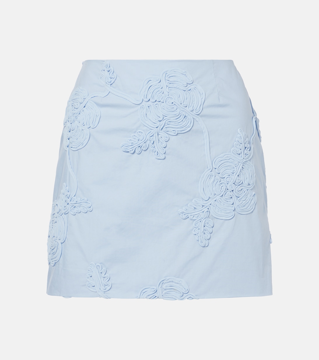 

Мини-юбка из хлопка с цветочной вышивкой Rotate, Skyway Blue