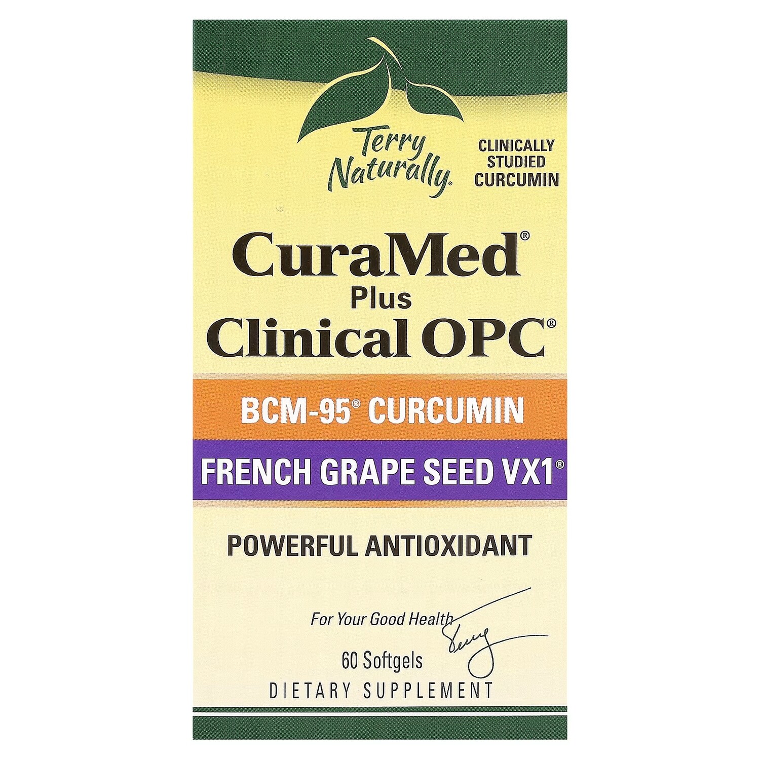 

Terry Naturally CuraMed Plus Clinical OPC 60 мягких таблеток