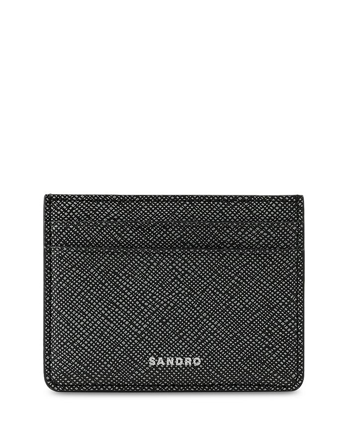 

Картхолдер из кожи Saffiano Sandro, серый