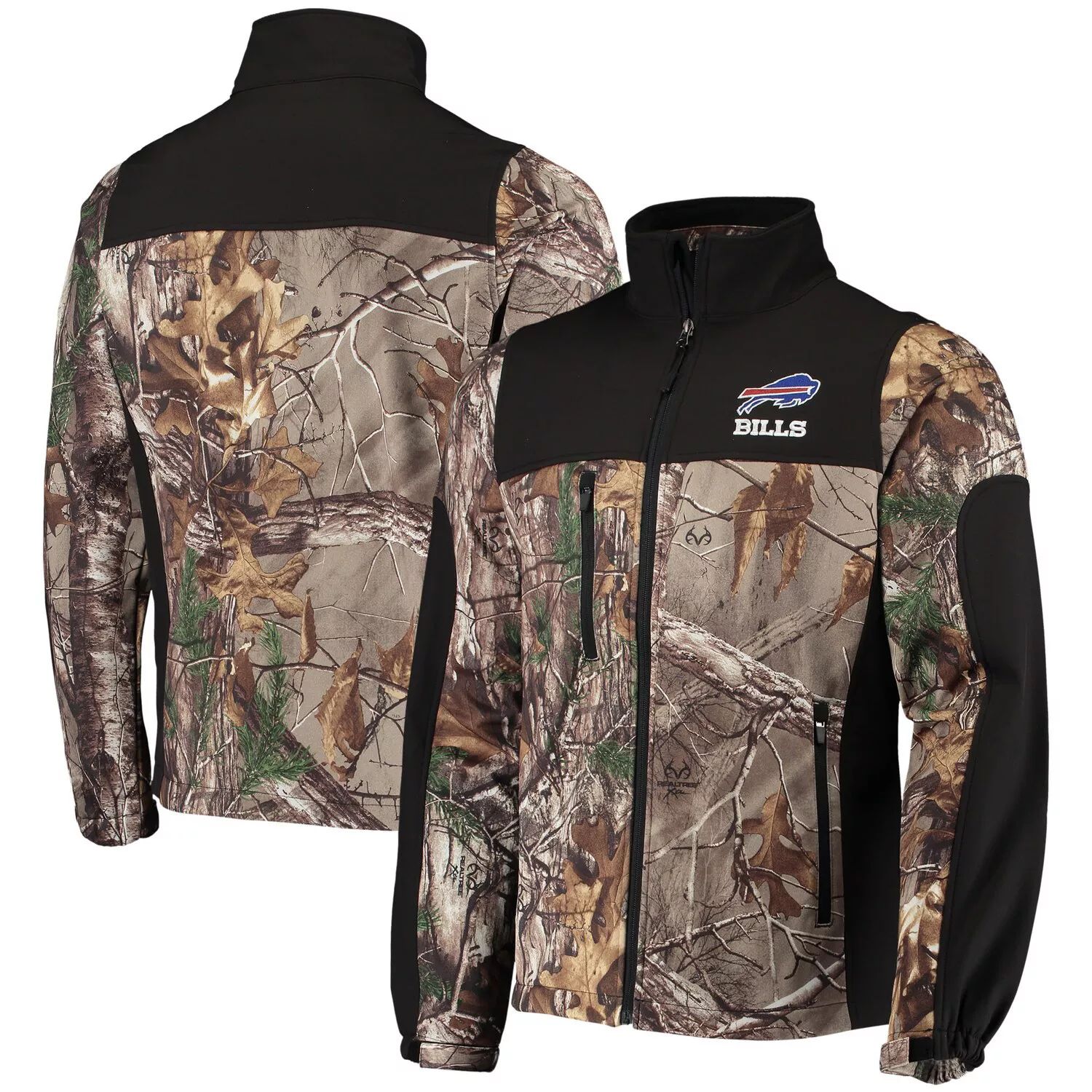 

Мужская куртка Dunbrooke Realtree Camo/Black Buffalo Bills Circle Hunter Softshell с молнией во всю длину