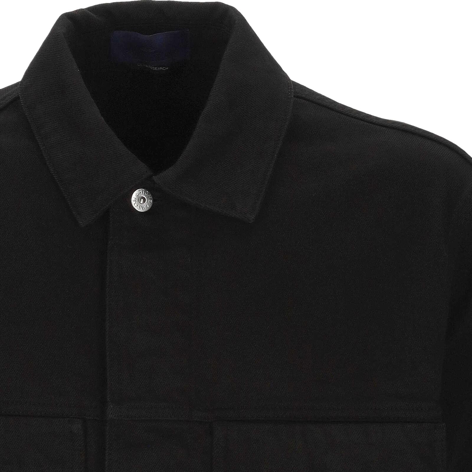 Джинсовая куртка с детализацией на пуговицах STONE ISLAND, черный — фото 4