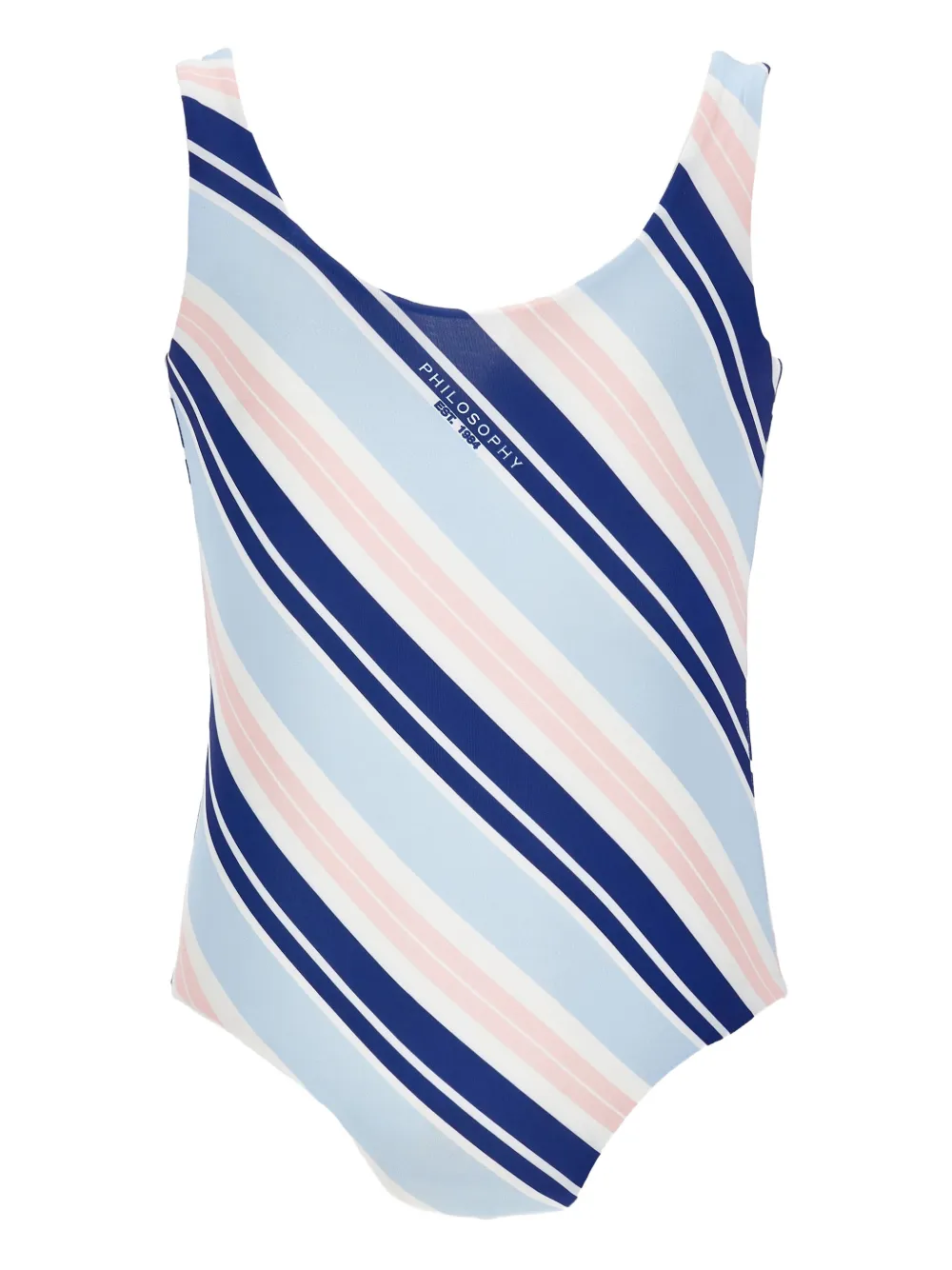 

Купальник в полоску Philosophy Di Lorenzo Serafini Kids, синий