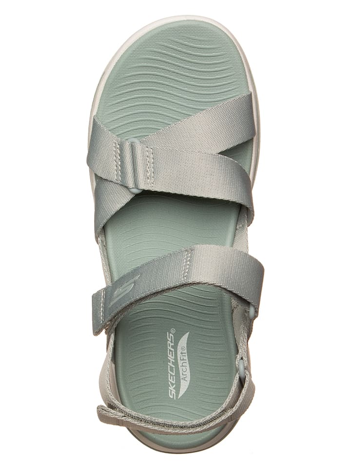 Сандалии на плоской подошве Skechers, серый — фото 4