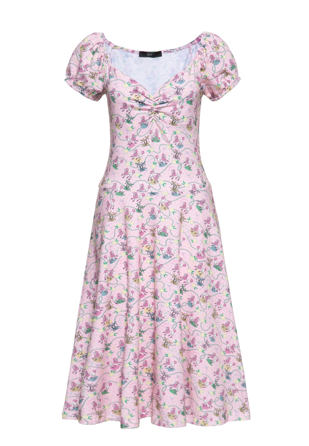 

Платье Queen Queen Allover Print Swing Poodle, розовый