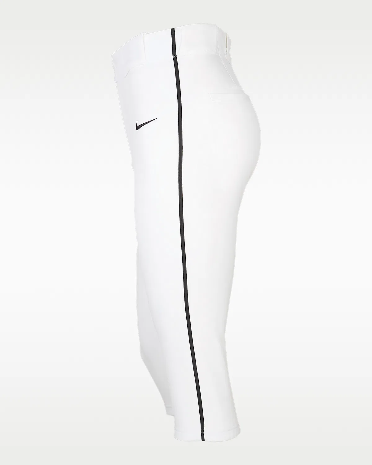 Мужские бейсбольные штаны Nike Vapor Select 2 с высокой посадкой и лампасами, White/Black/Black — фото 3