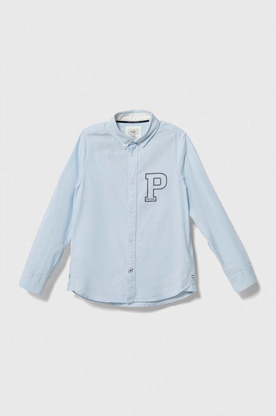 

Детская хлопковая рубашка Pepe Jeans, синий