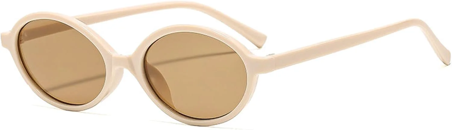 

willochra Милые ретро-очки овальной формы для женщин и мужчин, модные черные солнцезащитные очки в стиле 90-х, классические солнцезащитные очки с защитой UV400, C5