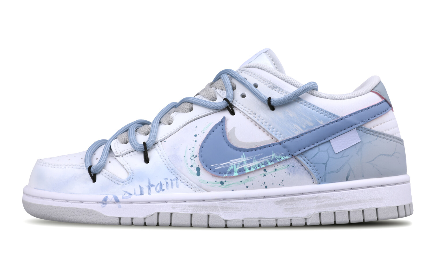 

Кроссовки Nike Dunk Skateboarding Shoes Unisex Low-top Blue, белый