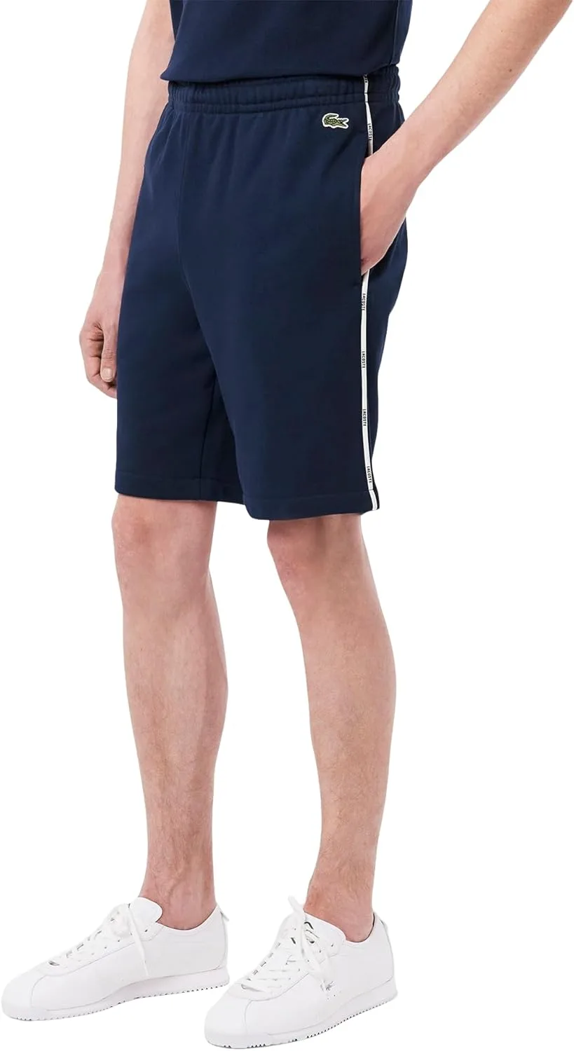 Шорты Lacoste Men's Logo Trim из хлопкового флиса, синий — фото 2