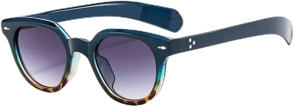 

Овальные женские солнцезащитные очки с заклепками, мужские зеленые с леопардовым принтом и градиентной защитой от УФ-излучения UV400, для занятий спортом на открытом воздухе, бега и езды на велосипеде UYPTK, Blue Leopard