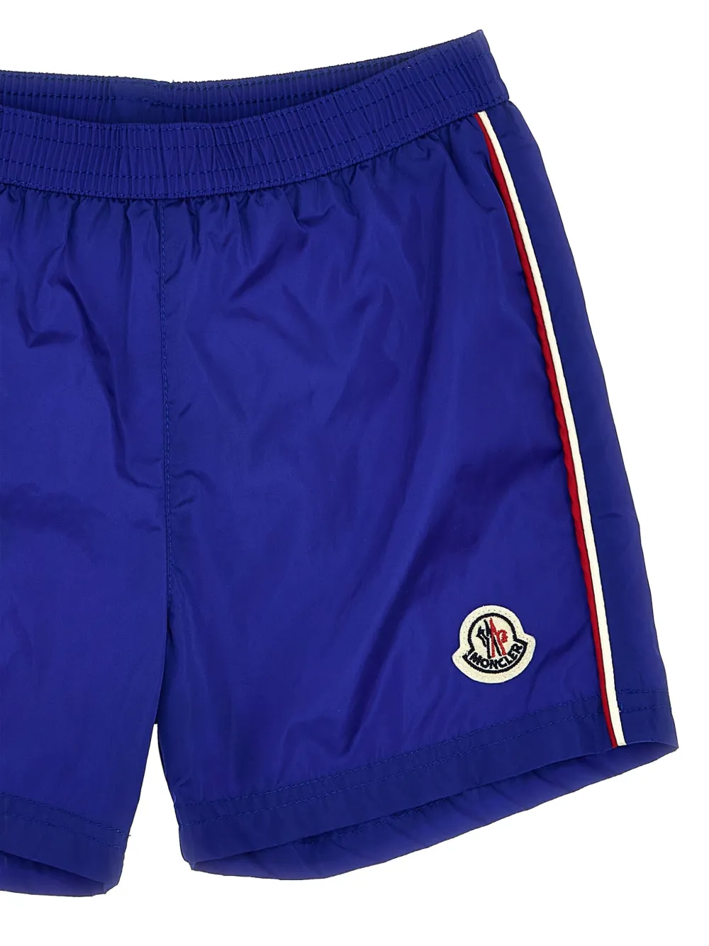 Плавки-шорты с отделкой в полоску Moncler Enfant, синий — фото 2