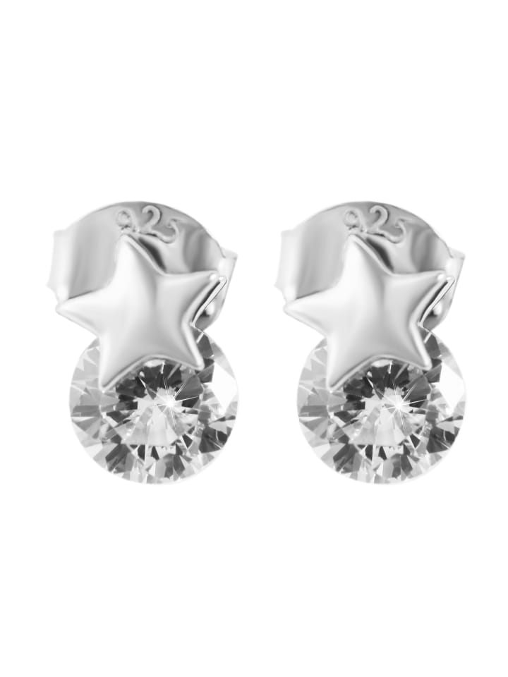 

Adeliás Женские серьги - серьги-гвоздики из серебра 925 пробы с кубическим цирконием в серебряной оправе