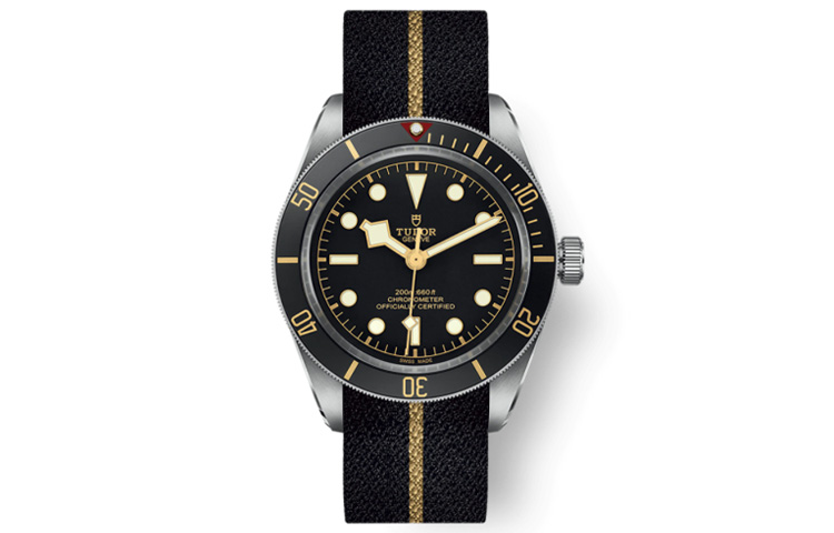

TUDOR Часы BLACK BAY Collection Automatic Mechanical Movement Men's Watch 39mm Black Dial Steel Watch Case Fabric Strap, Black