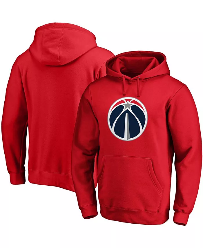 

Мужская красная толстовка с капюшоном Washington Wizards с основным логотипом команды Fanatics