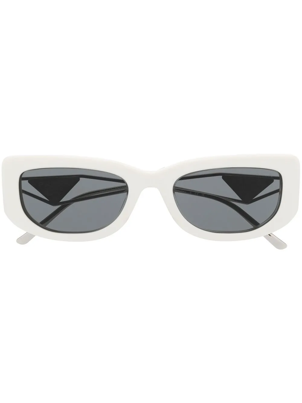 

Солнцезащитные очки с логотипом и затемненным линзами Prada Eyewear, белый