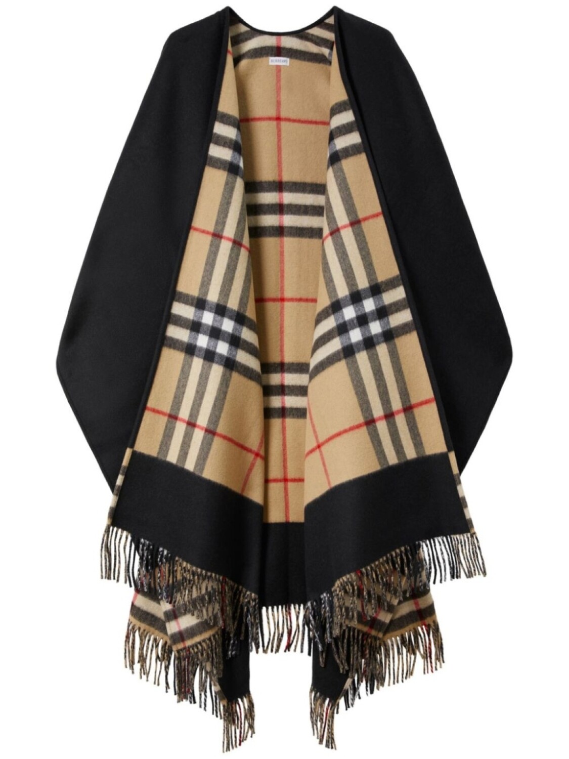 

Burberry кейп в клетку Vintage Check, черный
