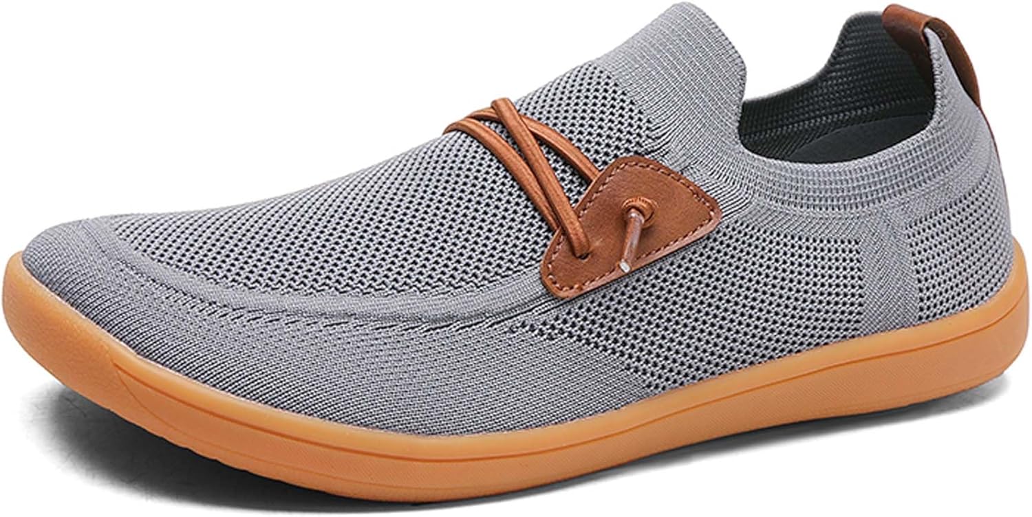 

Мужские босоножки с широким носком, подошва с нулевым перепадом, минималистичные кроссовки для кросс-тренинга, повседневные кроссовки Generic, серый