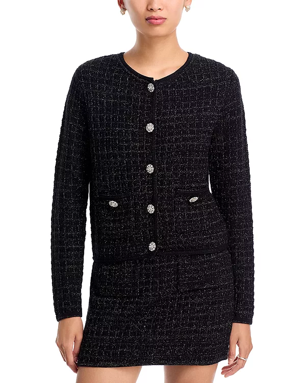 

Кардиган с кристальными пуговицами - эксклюзив Aqua, черный