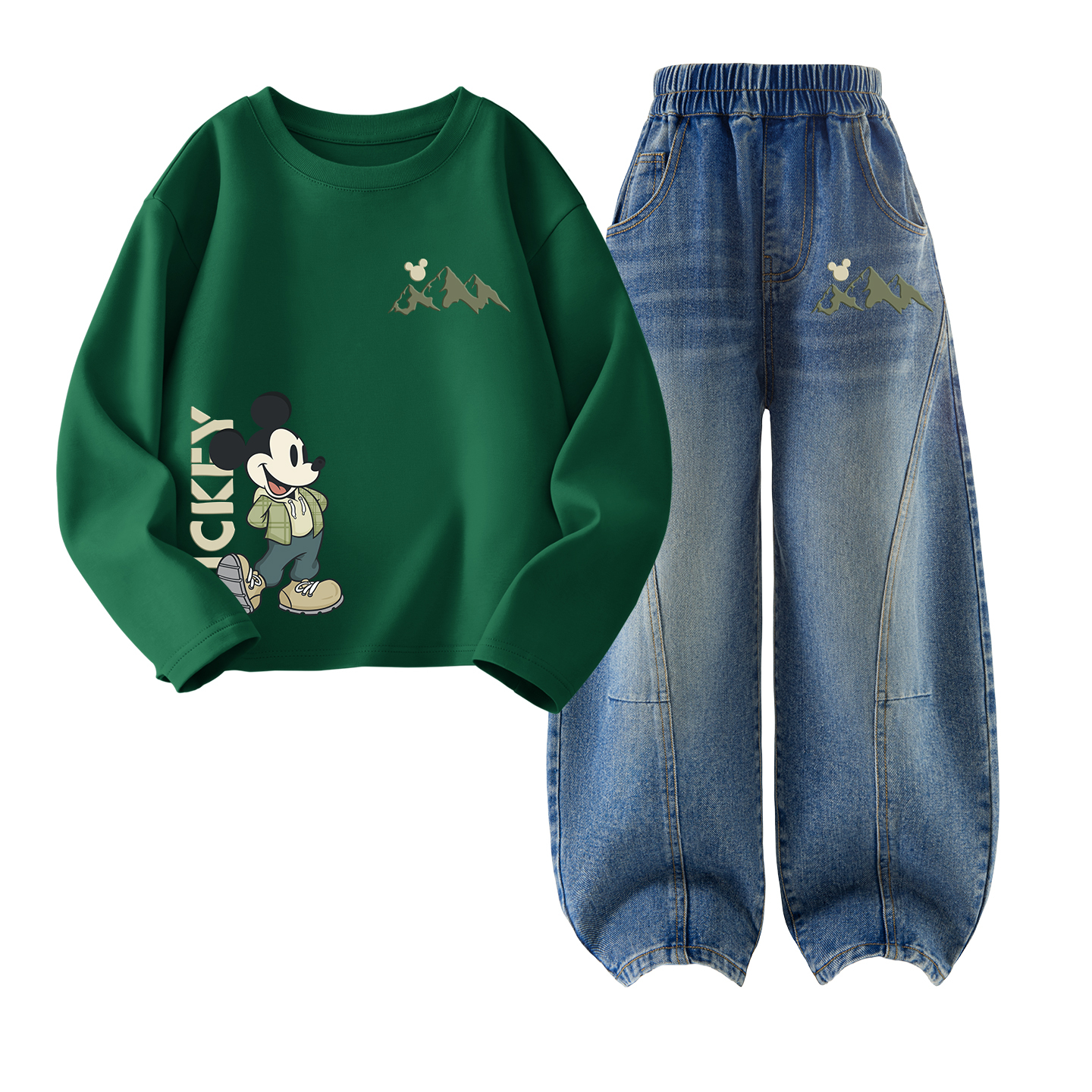 

Детский спортивный комплект Casual Sportswear 2 Piece Set Disney, di peak summit k vintage зеленый+di summit k denim синий