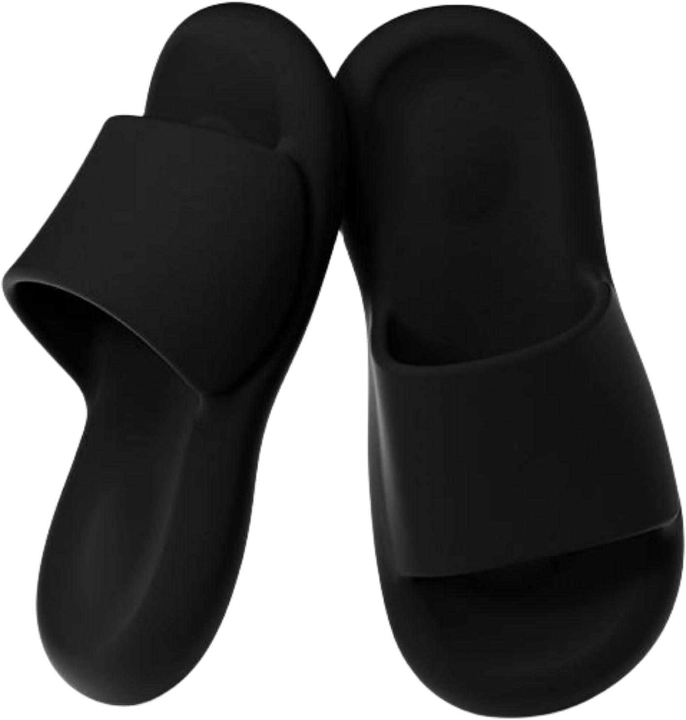 

Домашние тапочки iwhgrmp для женщин и мужчин, мягкая толстая подошва, пляжные шлепанцы, сандалии, летняя верхняя одежда, домашние тапочки, сандалии для ванной комнаты и душа, нескользящие бесшумные домашние тапочки, черный