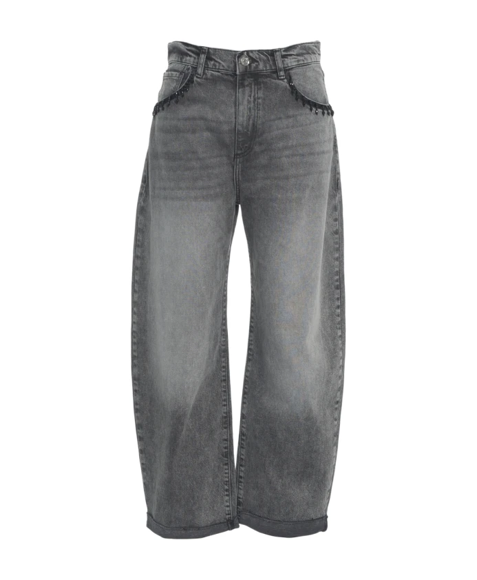 

Джинсы с высокой талией, облегающего кроя, цвет серый. Liu Jo, серый