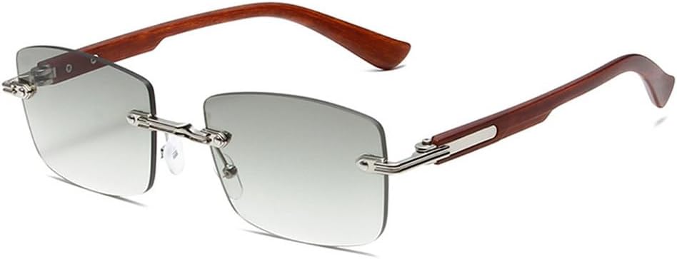 

Популярные модные женские солнцезащитные очки в винтажном стиле, без оправы, прозрачные, с градиентом цвета океана, защита от УФ-излучения UV400; мужские солнцезащитные очки в стиле панк TKKTLLT, Silver Green