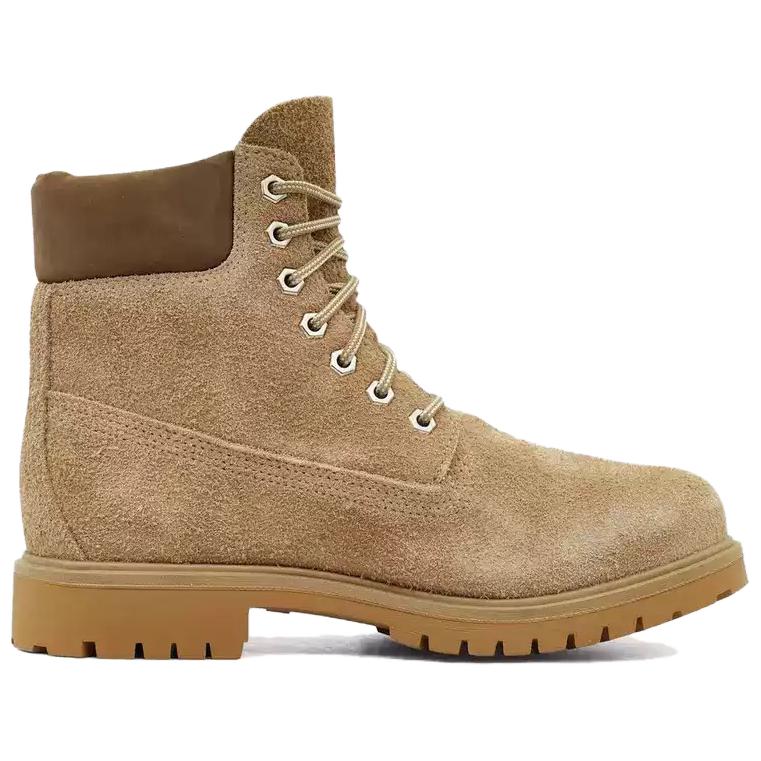 Timberland Короткие зимние ботинки для улицы мужские из спилка коричневые — фото 3