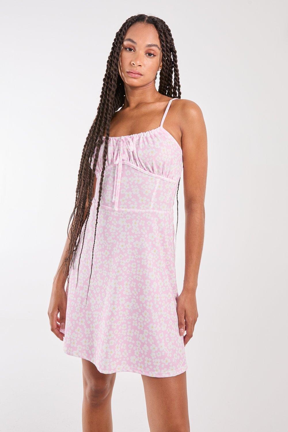 

Мини-платье Daisy Ditsy с бретелями Pink Vanilla, розовый