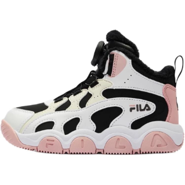 

FILA KIDS Детские кроссовки BOA Slip, устойчивые к истиранию, средней высоты, черного и белого цвета, для детей от 3 до 7 лет