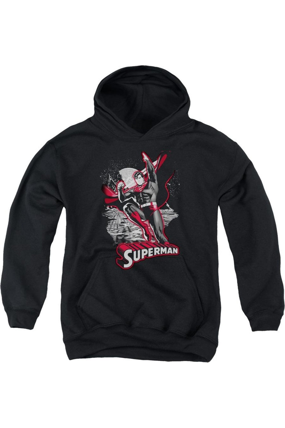 

Молодежная толстовка с капюшоном Justice League of America Superman в красно-сером цвете Gildan