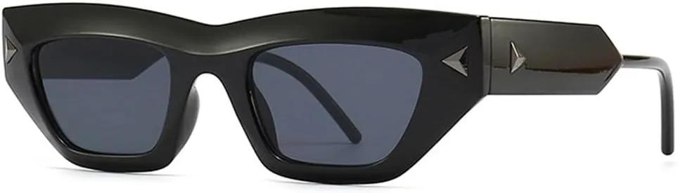 

Модные очки-«кошачий глаз» в стиле ретро для женщин, очки конфетных цветов для мужчин, солнцезащитные очки с градиентным переходом цвета JWMSXYQR, Black Grey