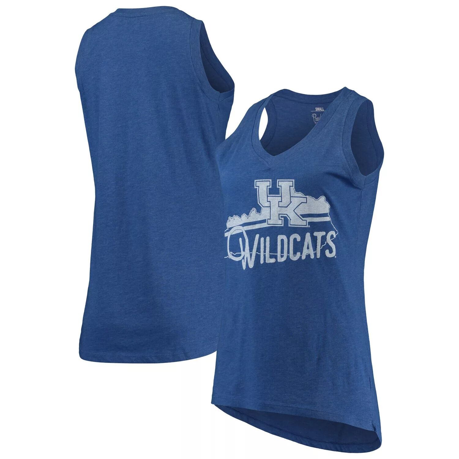 

Женская майка Pressbox Royal Kentucky Wildcats Ferris меланжевая с v-образным вырезом