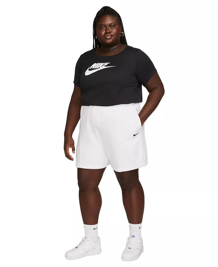 Футболка с коротким рукавом и логотипом Essential, Plus Size, для активного отдыха и спорта Nike, черный — фото 4