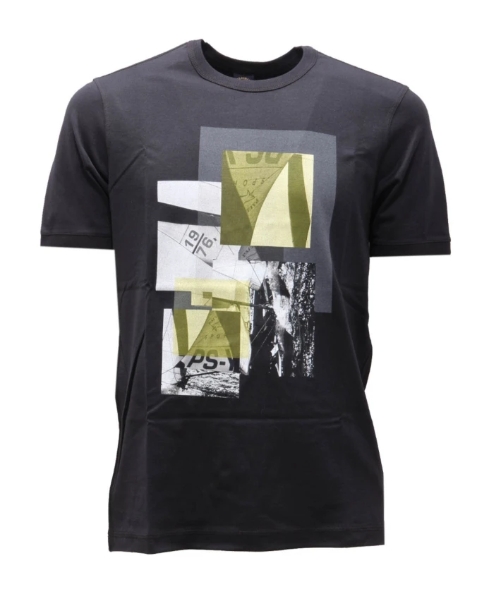 

Вязаный хлопковый свитер, модель 21411105 Paul & Shark, черный