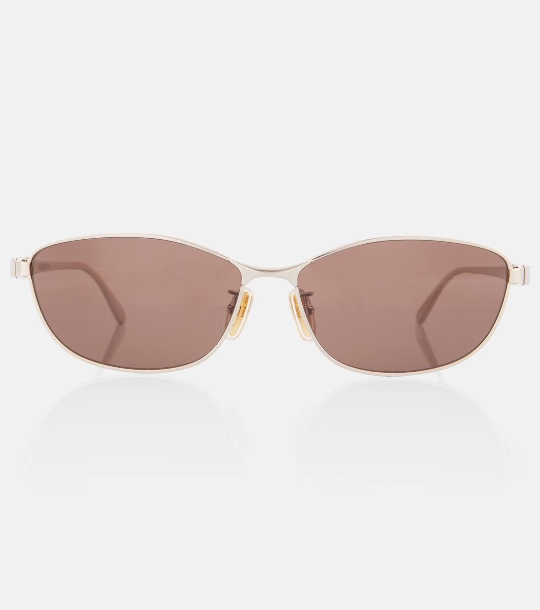 

Солнцезащитные очки «кошачий глаз» от Miami Balenciaga, цвет gold-gold-brown